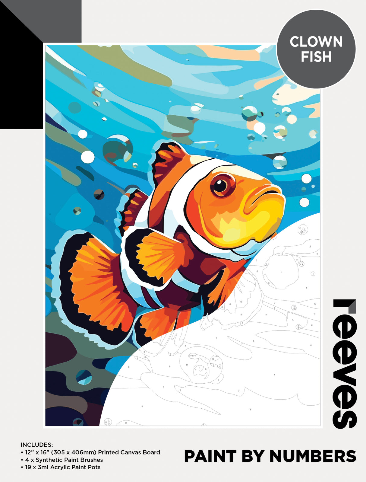 Reeves Paint By Numbers - Clown Fish