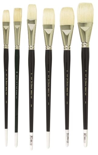 101F Art Basics Hog Bristle Flat Brushes