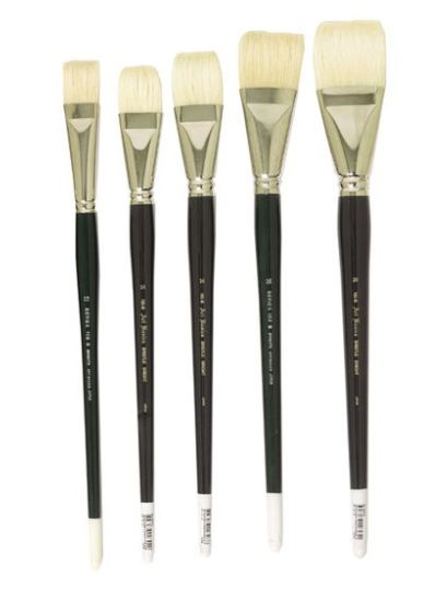 102B Art Basics Hog Bristle Bright Brushes