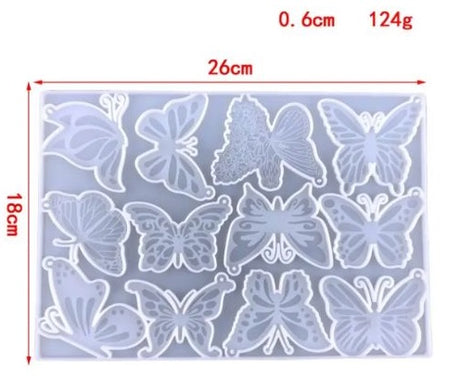 MAD 12 Butterflies Silicone Mold