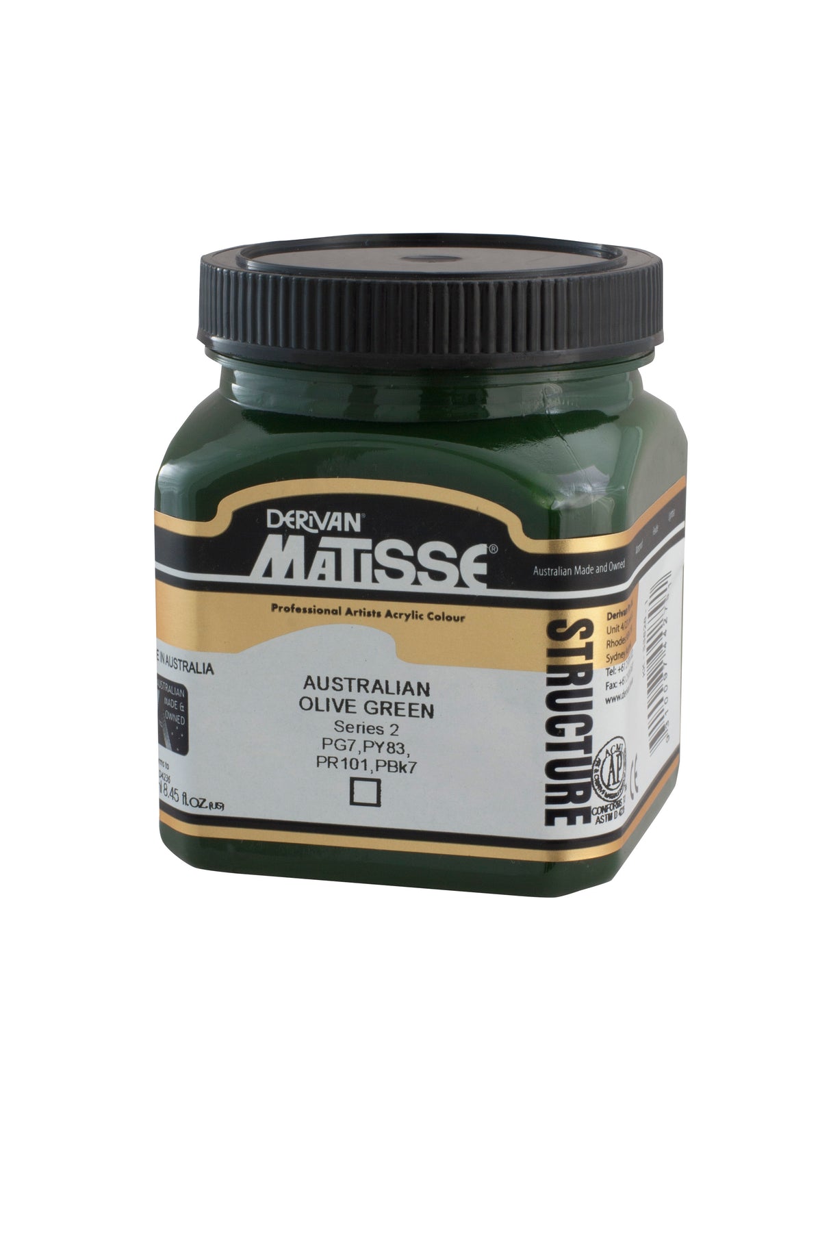 Matisse Structure Acrylic Paint 250ml Tube - Color - AUSTRALIAN OLIVE GREEN SERIES 2