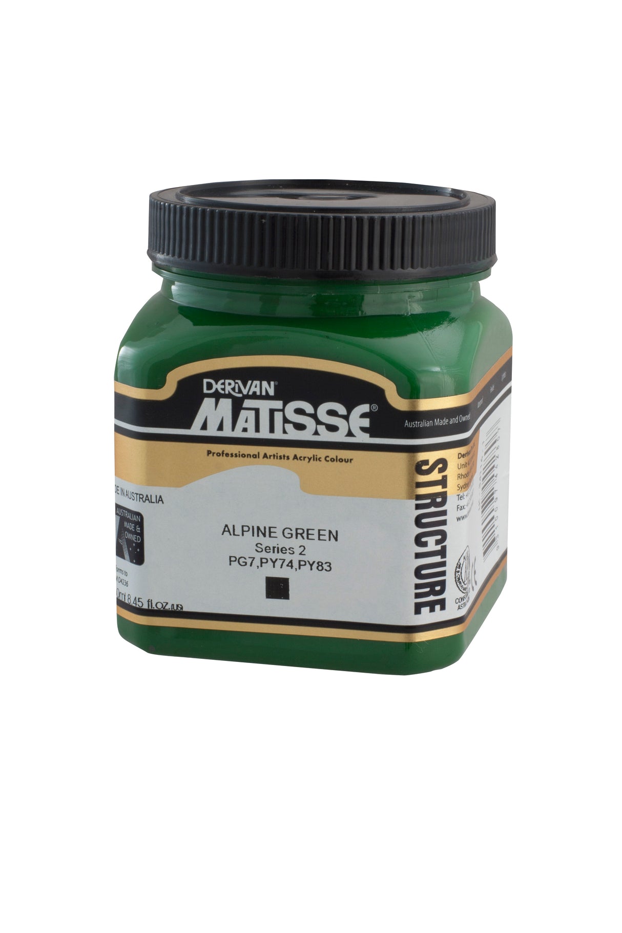 Matisse Structure Acrylic Paint 250ml Tub - Color - ALPINE GREEN SERIES 2