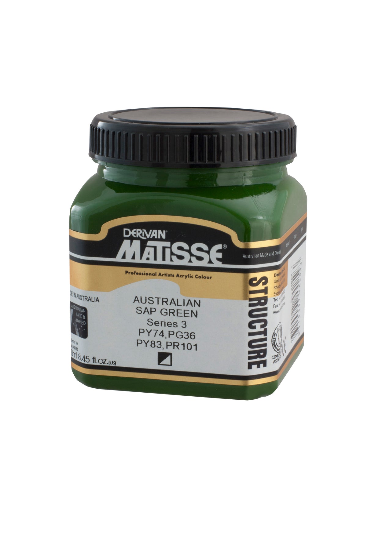 Matisse Structure Acrylic Paint 250ml Tube - Color - AUSTRALIAN SAP GREEN SERIES 3