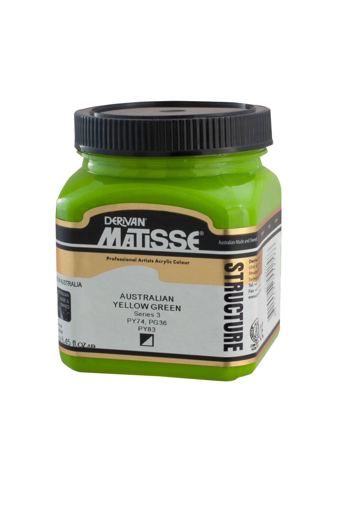 Matisse Structure Acrylic Paint 250ml Tube - Color - AUSTRALIAN YELLOW GREEN SERIES 3
