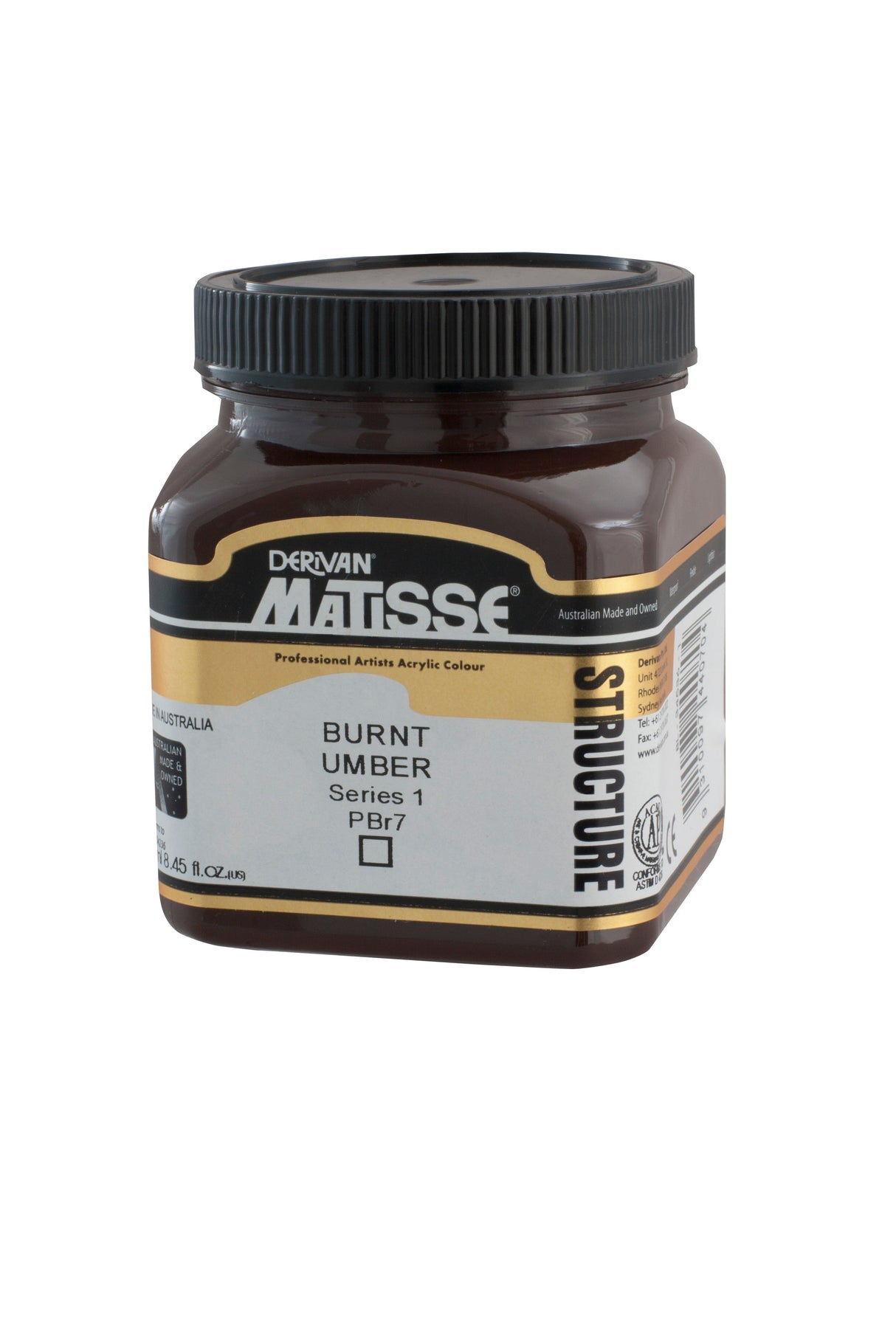 Matisse Structure Acrylic Paint 250ml Tube - Color - BURNT UMBER SERIES 1