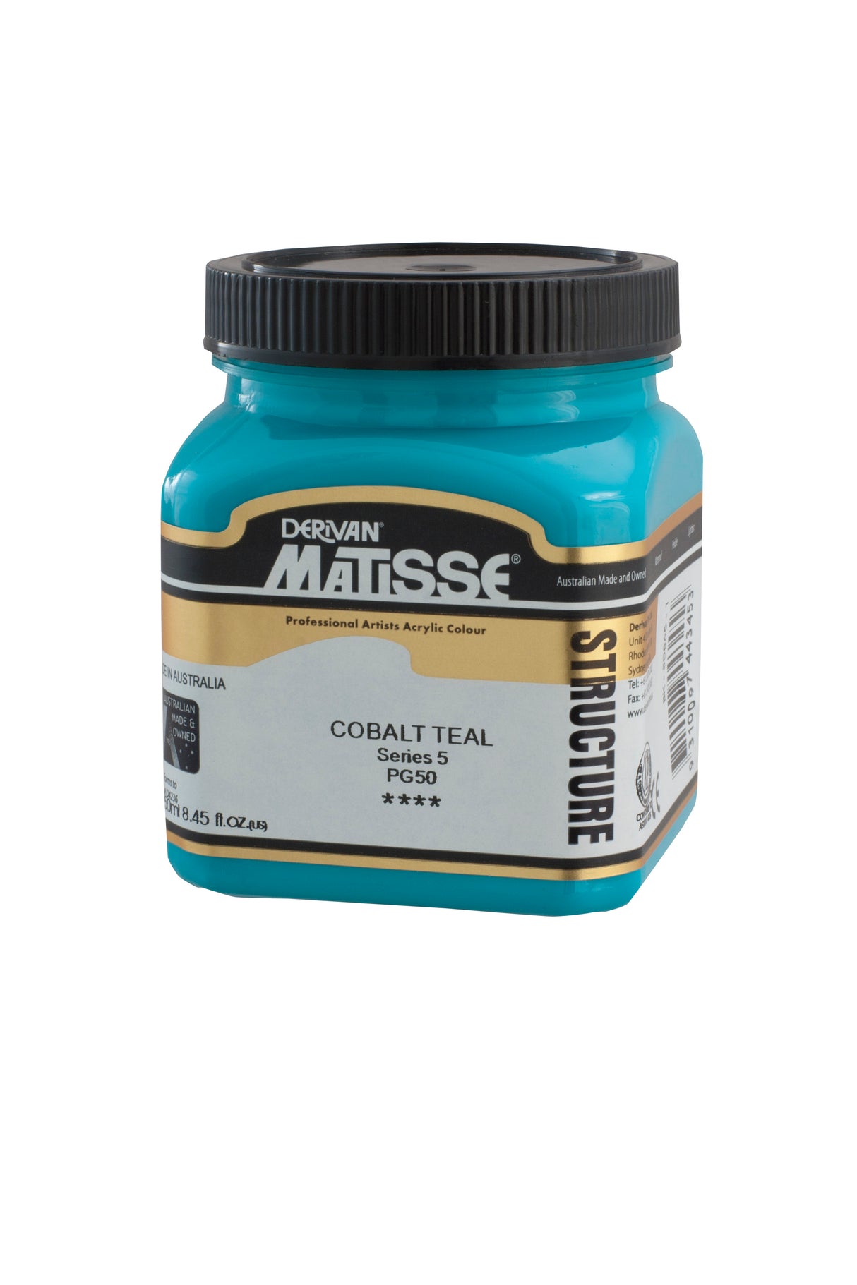 Matisse Structure Acrylic Paint 250ml Tube - Color - COBALT TEAL SERIES 5