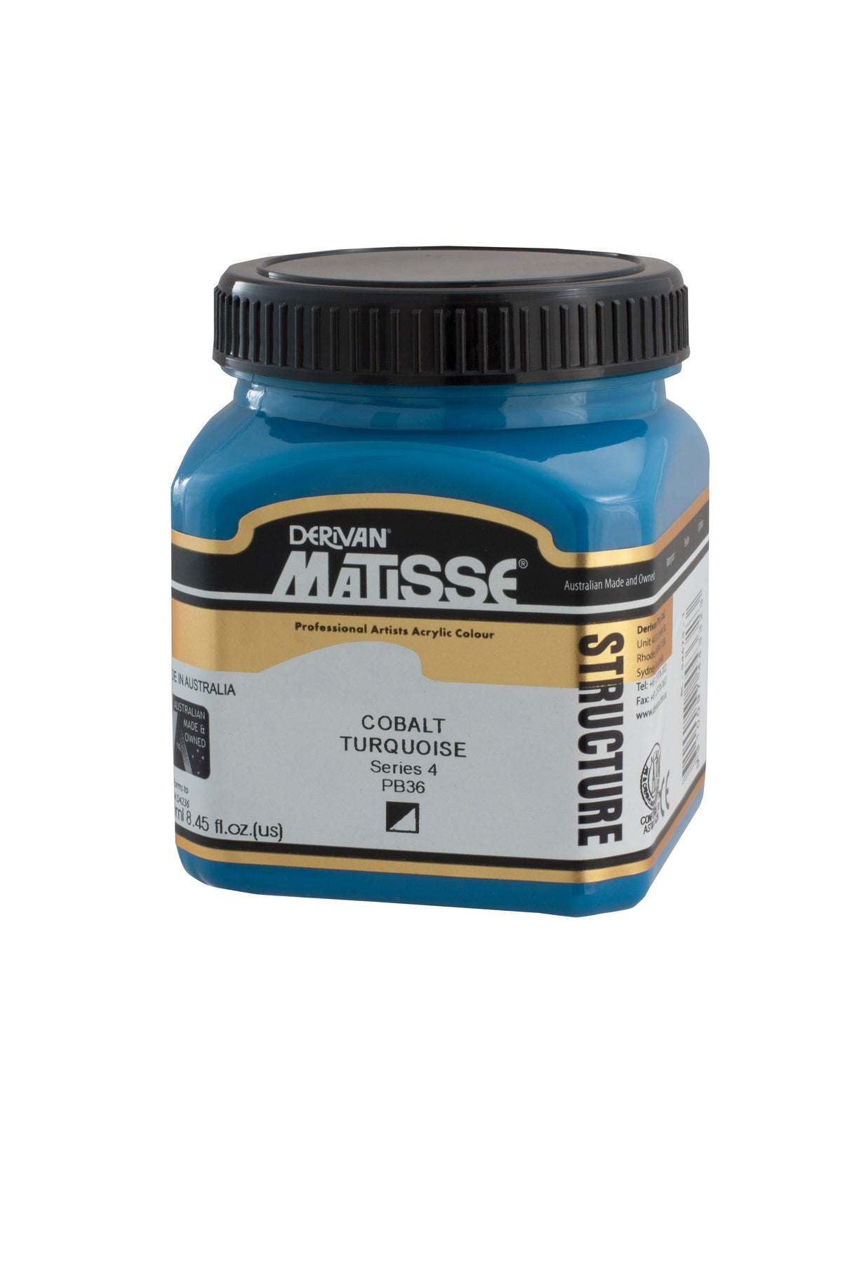 Matisse Structure Acrylic Paint 250ml Tube - Color - COBALT TURQUOISE SERIES 4