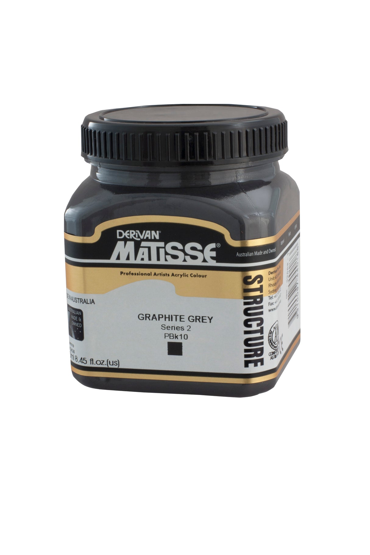 Matisse Structure Acrylic Paint 250ml Tube - Color - GRAPHITE GREY SERIES 2