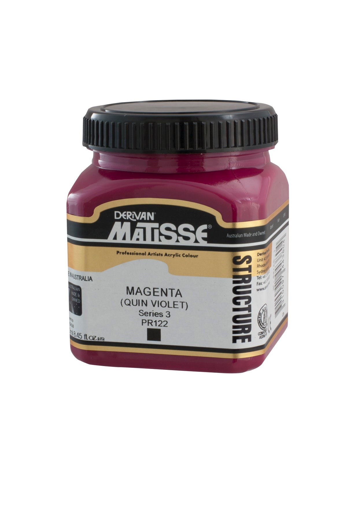 Matisse Structure Acrylic Paint 250ml Tube - Color - MAGENTA (QUIN VIOLET) SERIES 3