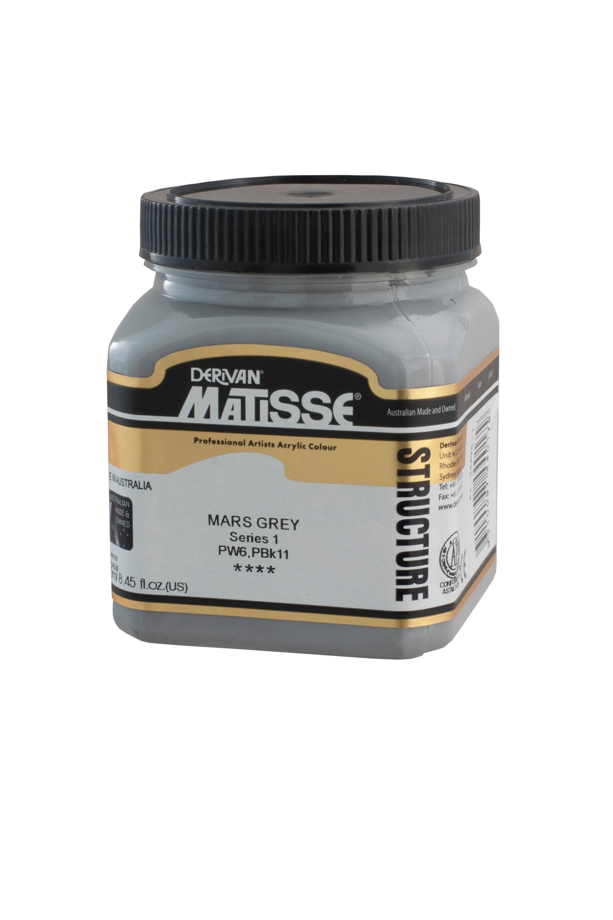 Matisse Structure Acrylic Paint 250ml Tube - Color - MARS GREY SERIES 1