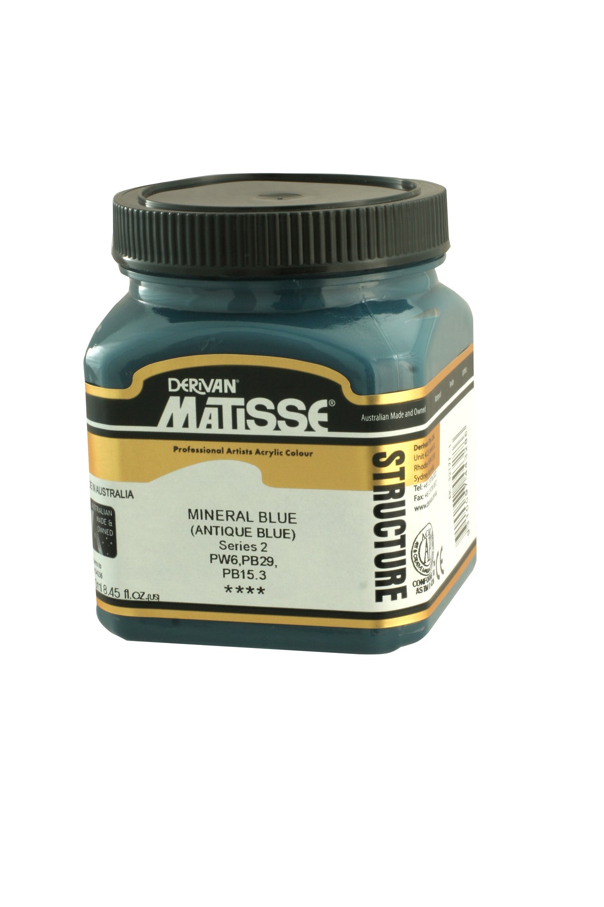 Matisse Structure Acrylic Paint 250ml Tube - Color - MINERAL BLUE (ANTIQUE BLUE) SERIES 2