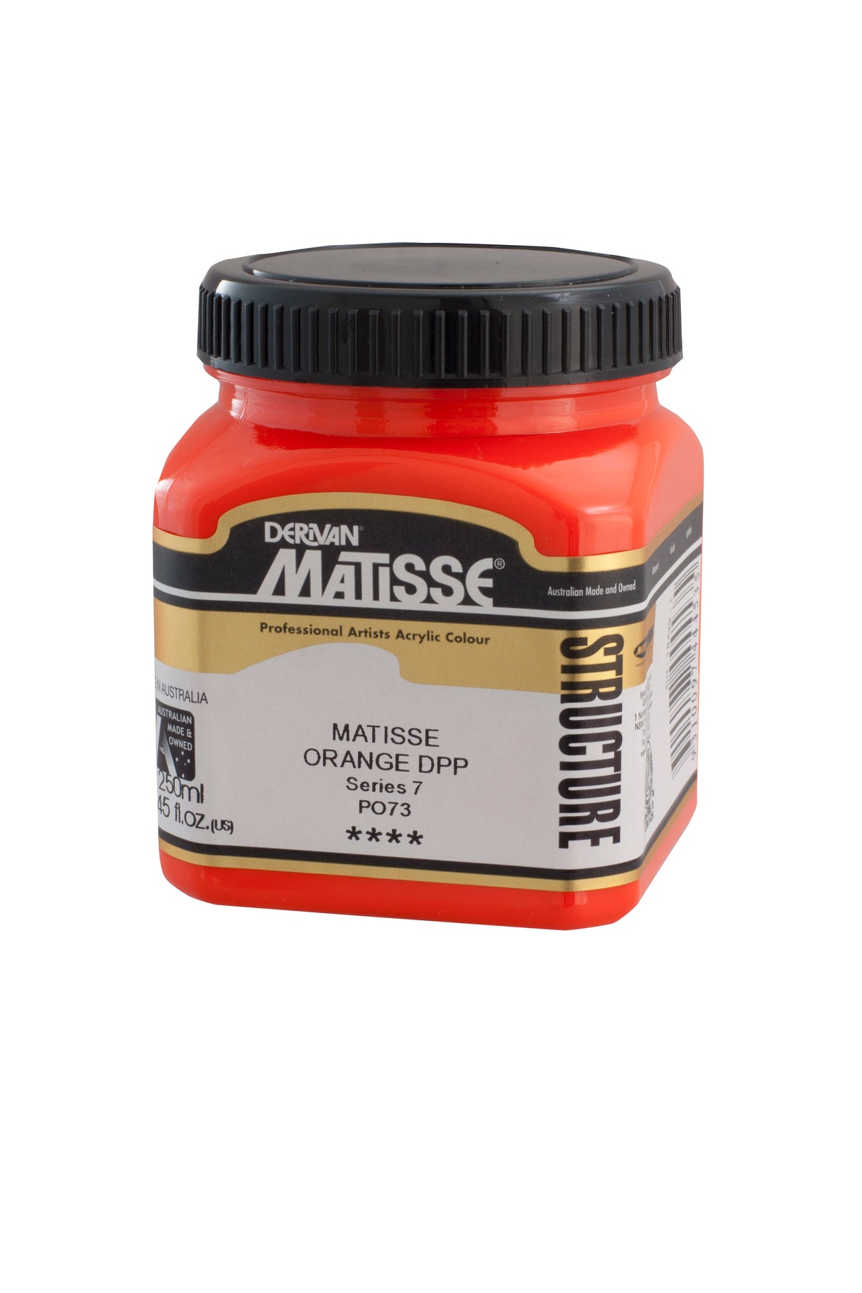 Matisse Structure Acrylic Paint 250ml Tube - Color - MATISSE ORANGE DEEP SERIES 7