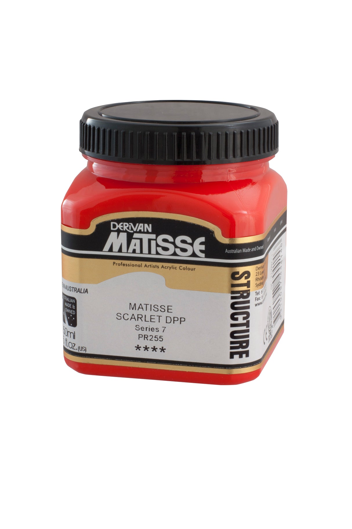 Matisse Structure Acrylic Paint 250ml Tube - Color - MATISSE SCARLET DEEP SERIES 7