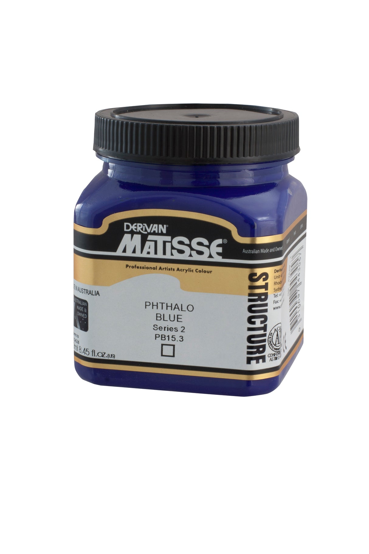 Matisse Structure Acrylic Paint 250ml Tube - Color - PHTHALO BLUE SERIES 2
