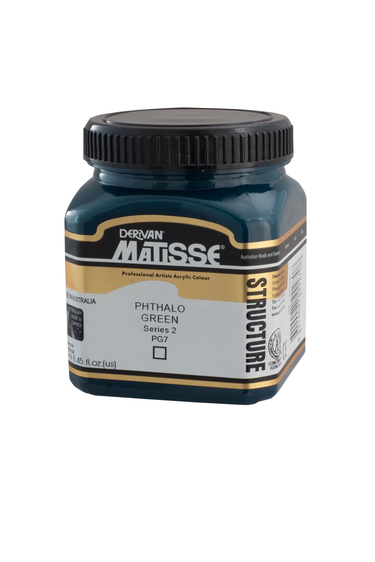 Matisse Structure Acrylic Paint 250ml Tube - Color - PHTHALO GREEN SERIES 2