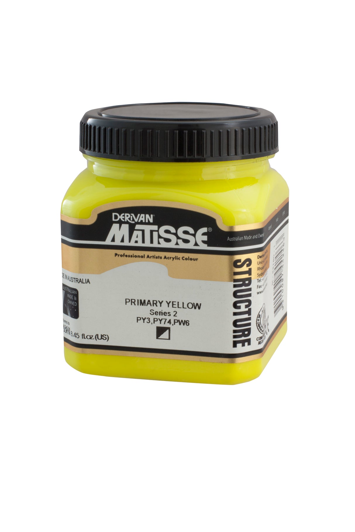 Matisse Structure Acrylic Paint 250ml Tube - Color - PRIMARY YELLOW SERIES 2
