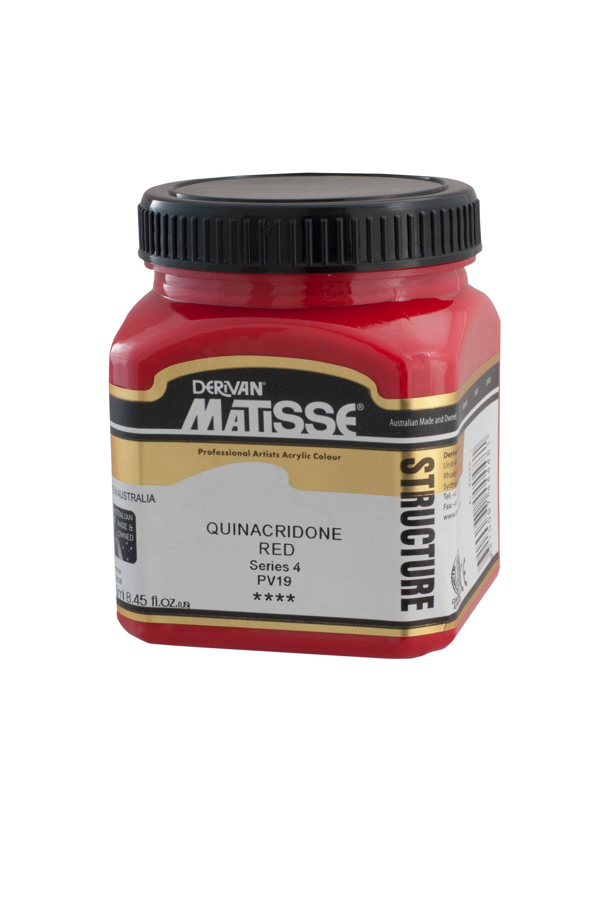 Matisse Structure Acrylic Paint 250ml Tube - Color - QUINACRIDONE RED SERIES 4