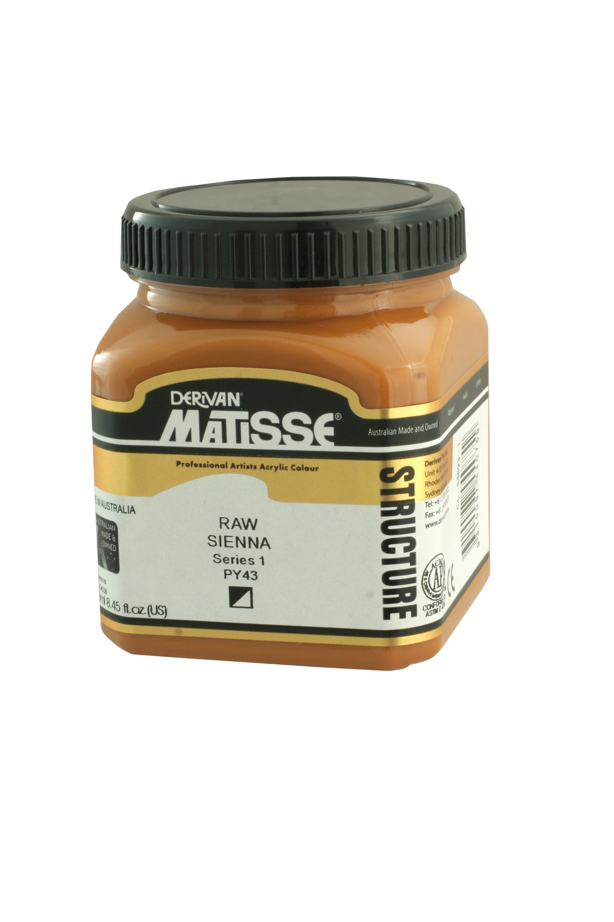 Matisse Structure Acrylic Paint 250ml Tube - Color - RAW SIENNA SERIES 1