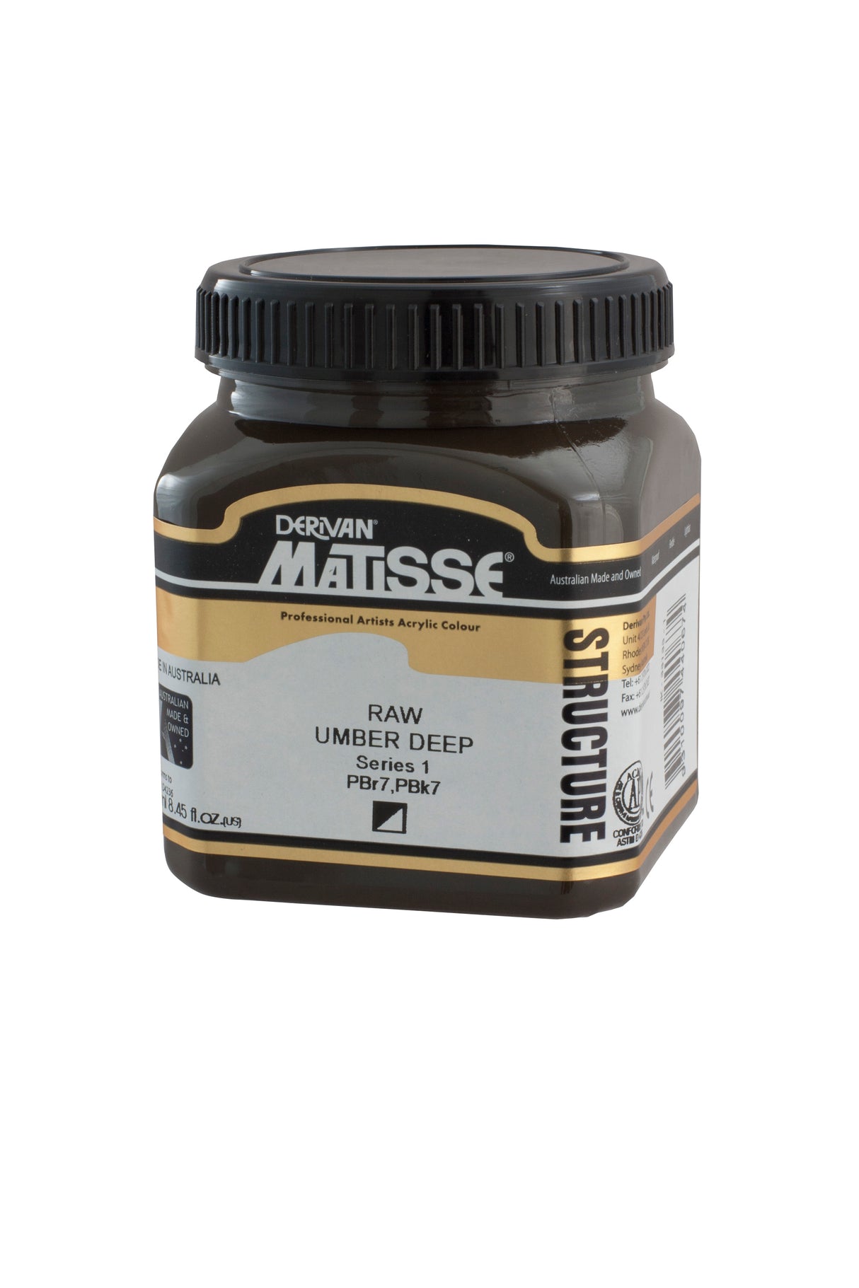 Matisse Structure Acrylic Paint 250ml Tube - Color - RAW UMBER DEEP SERIES 1