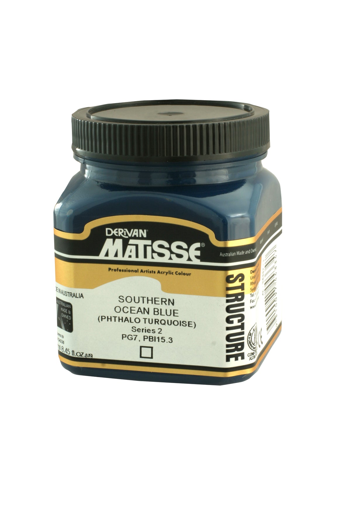 Matisse Structure Acrylic Paint 250ml Tube - Color - SOUTHERN OCEAN BLUE SERIES 2