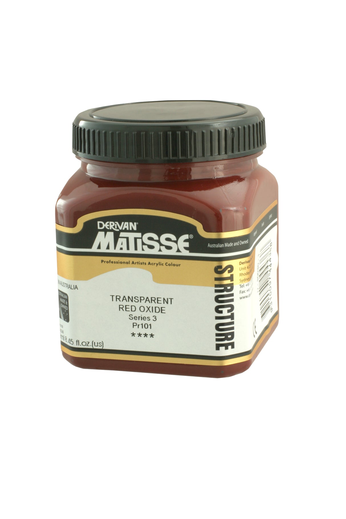 Matisse Structure Acrylic Paint 250ml Tube - Color - TRANSPARENT RED OXIDE SERIES 3