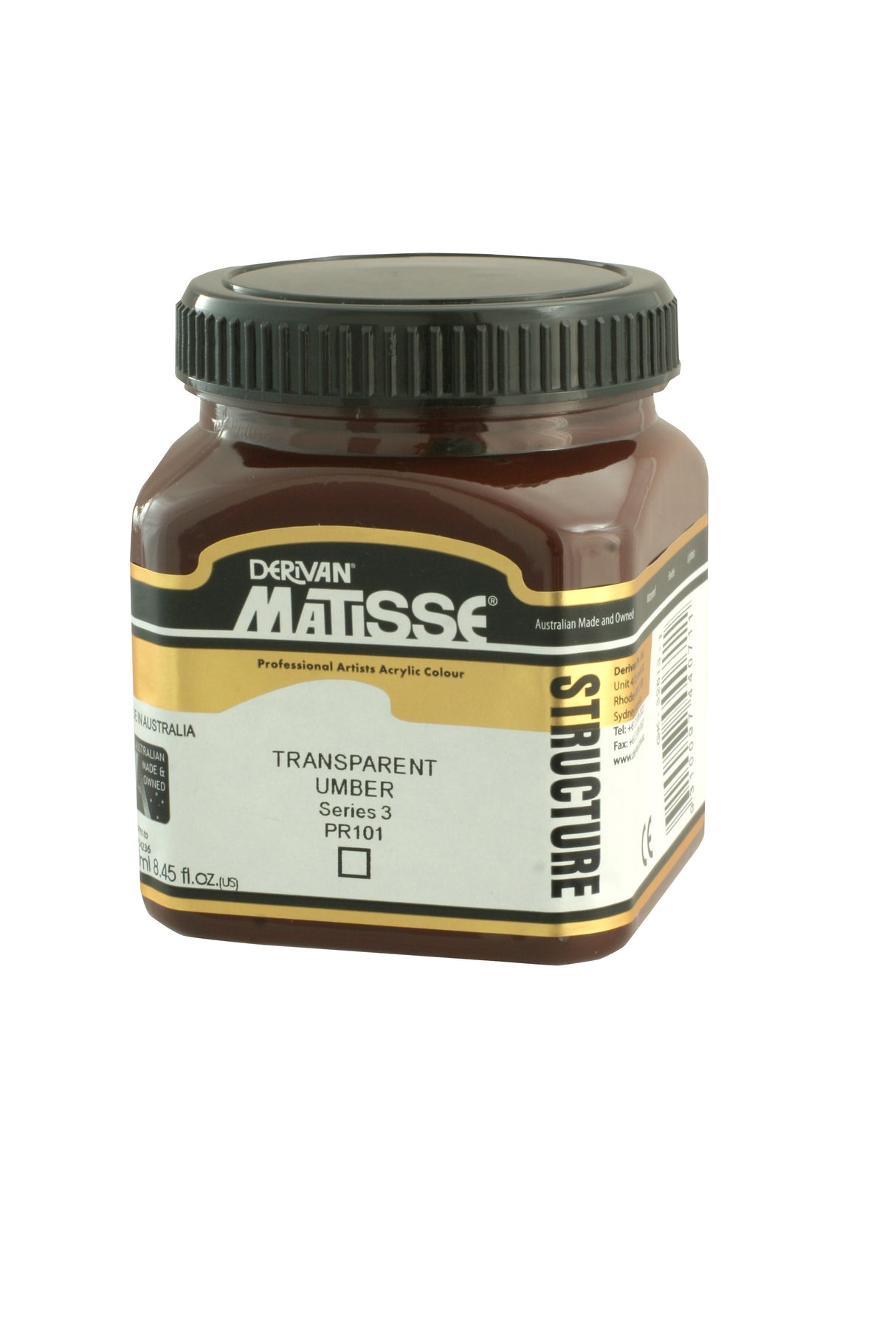 Matisse Structure Acrylic Paint 250ml Tube - Color - TRANSPARENT UMBER SERIES 3