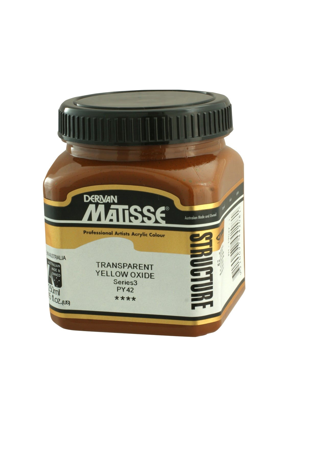 Matisse Structure Acrylic Paint 250ml Tube - Color - TRANSPARENT YELLOW OXIDE SERIES 3
