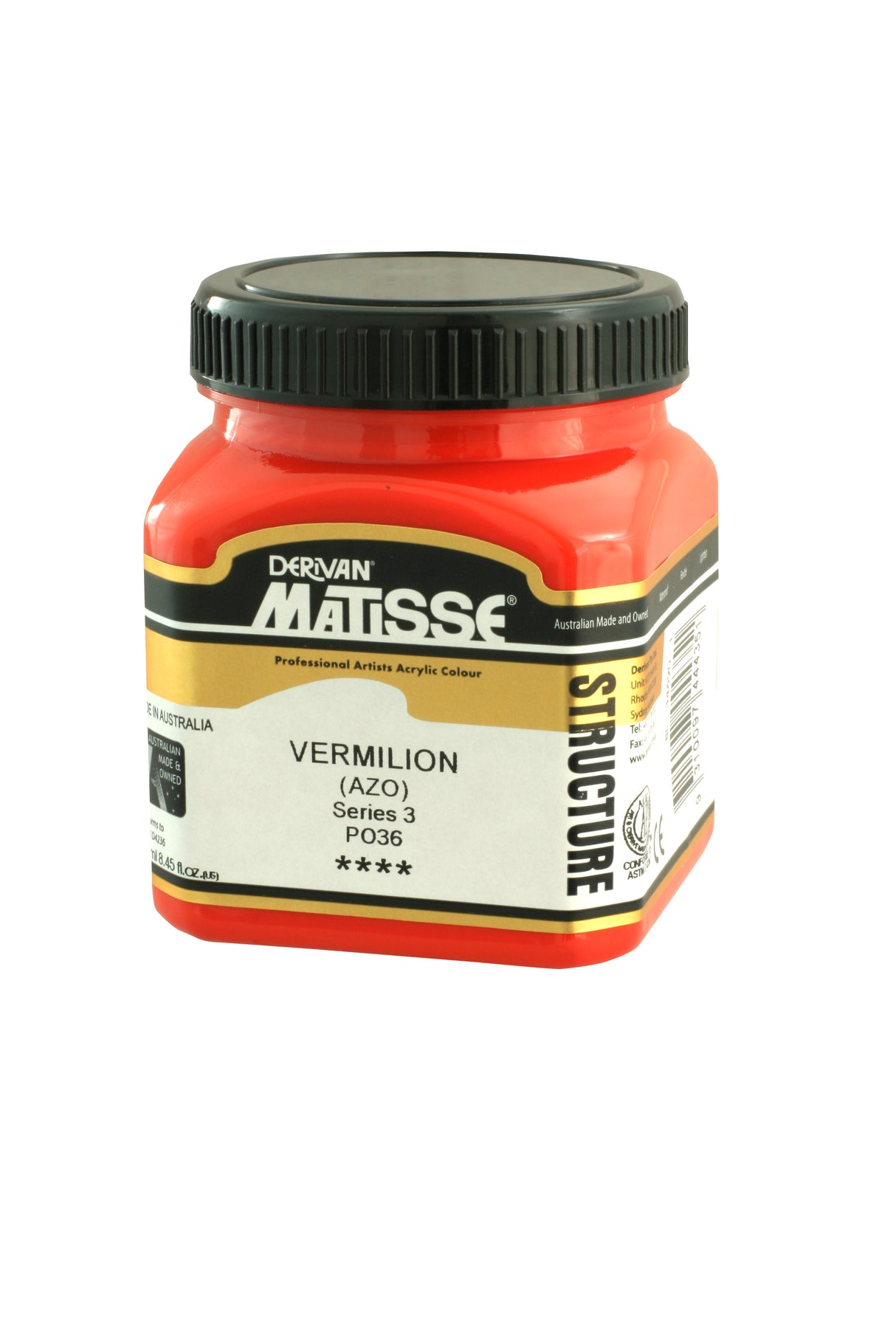 Matisse Structure Acrylic Paint 250ml Tube - Color - VERMILION SERIES 3