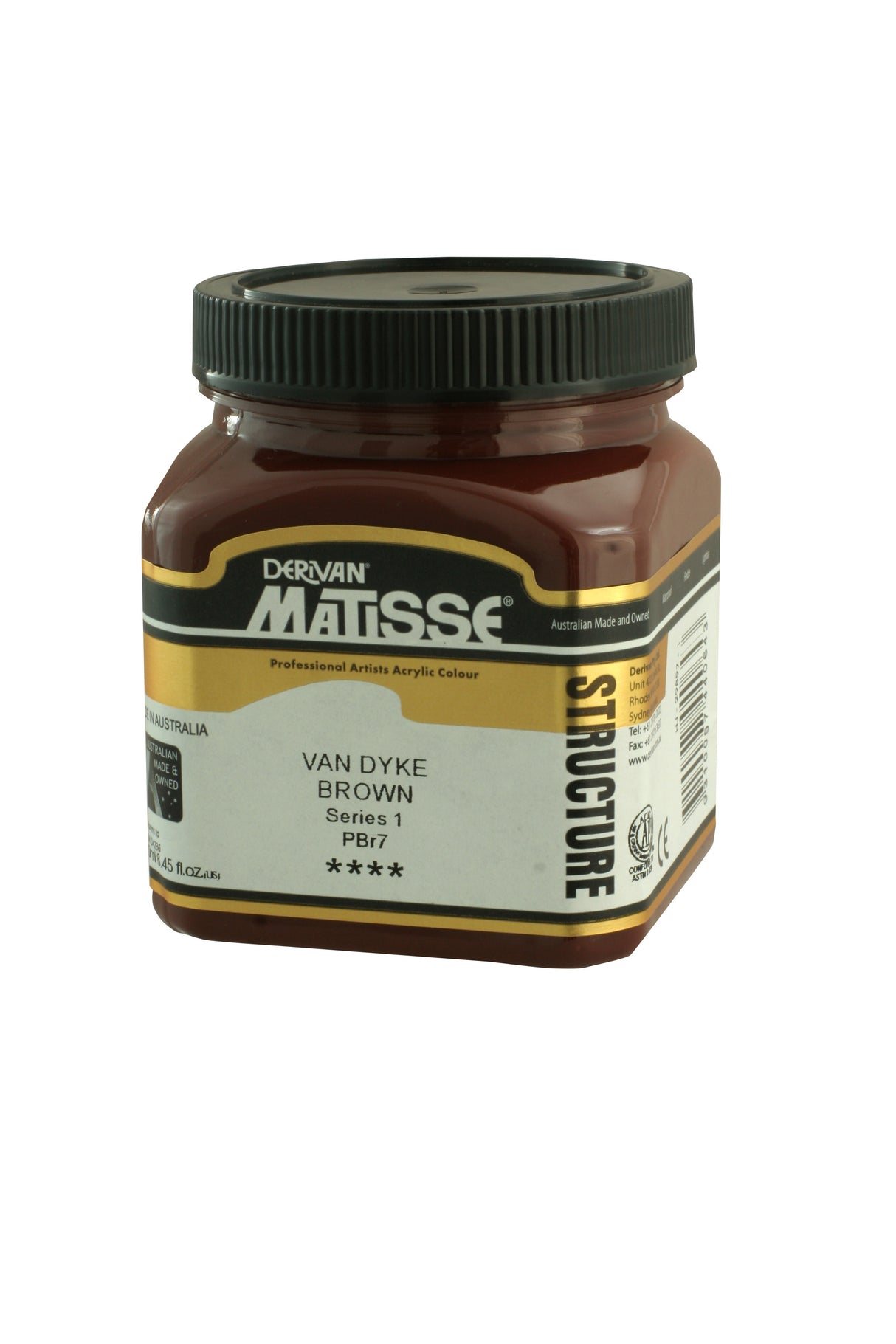 Matisse Structure Acrylic Paint 250ml Tube - Color - VAN DYKE BROWN SERIES 1