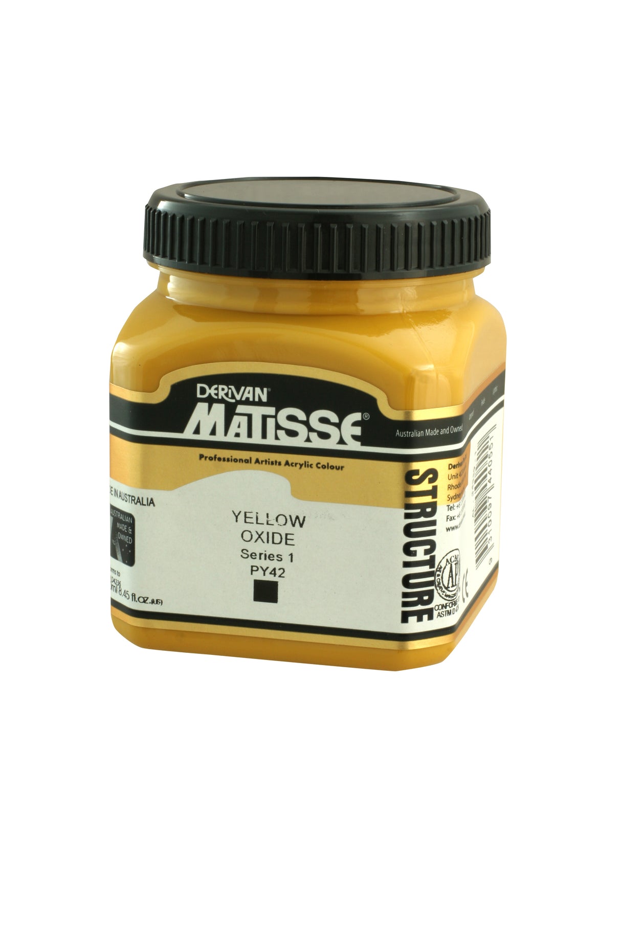 Matisse Structure Acrylic Paint 250ml Tube - Color - YELLOW OXIDE SERIES 1