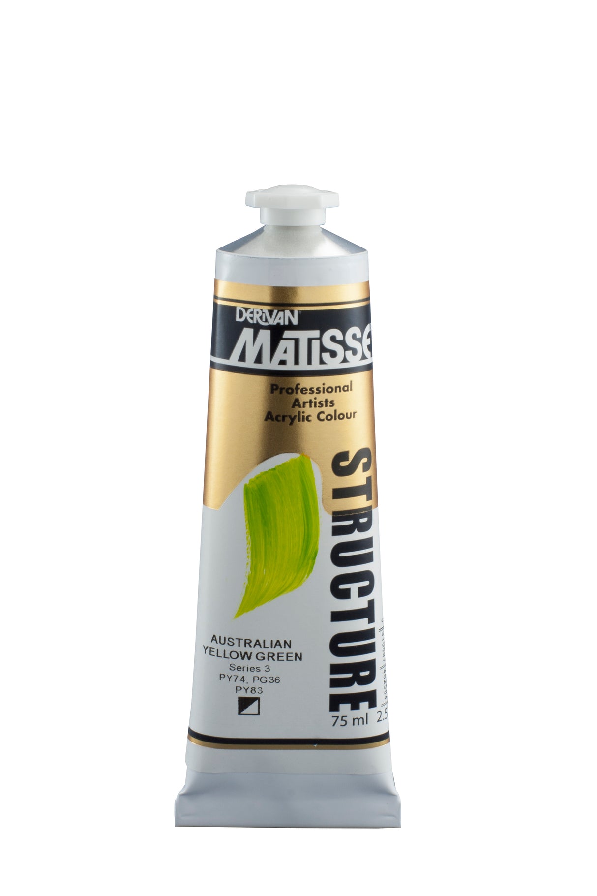Matisse Structure Acrylic Paint 75ml Tube - Color - AUSTRALIAN YELLOW GREEN SERIES 3