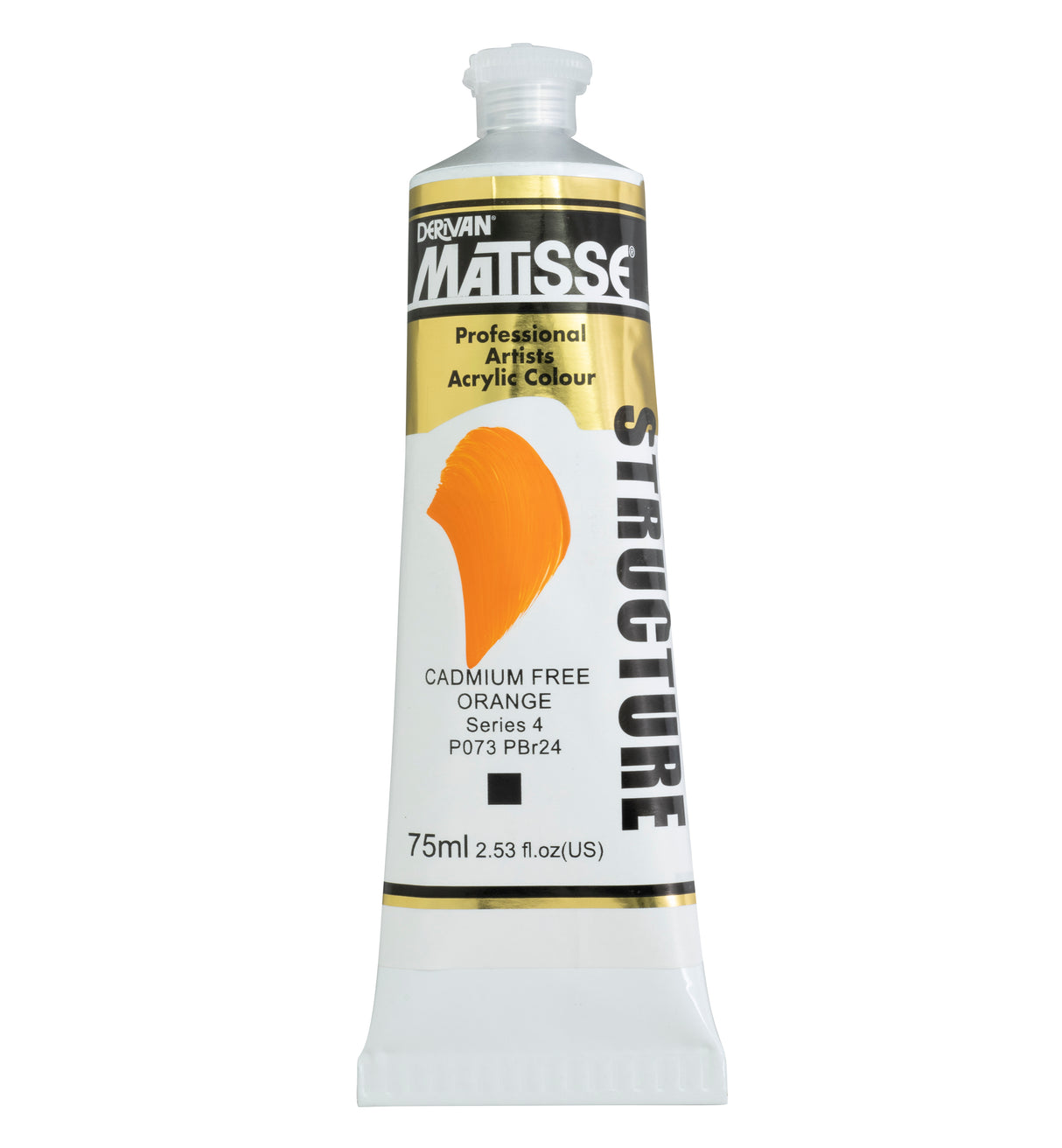 Matisse Structure Acrylic Paint 75ml Tube - Color - CADMIUM FREE ORANGE SERIES 4