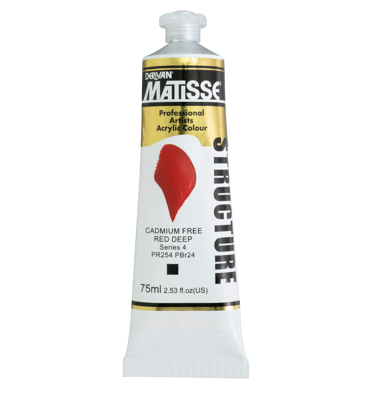 Matisse Structure Acrylic Paint 75ml Tube - Color - CADMIUM FREE RED DEEP SERIES 4