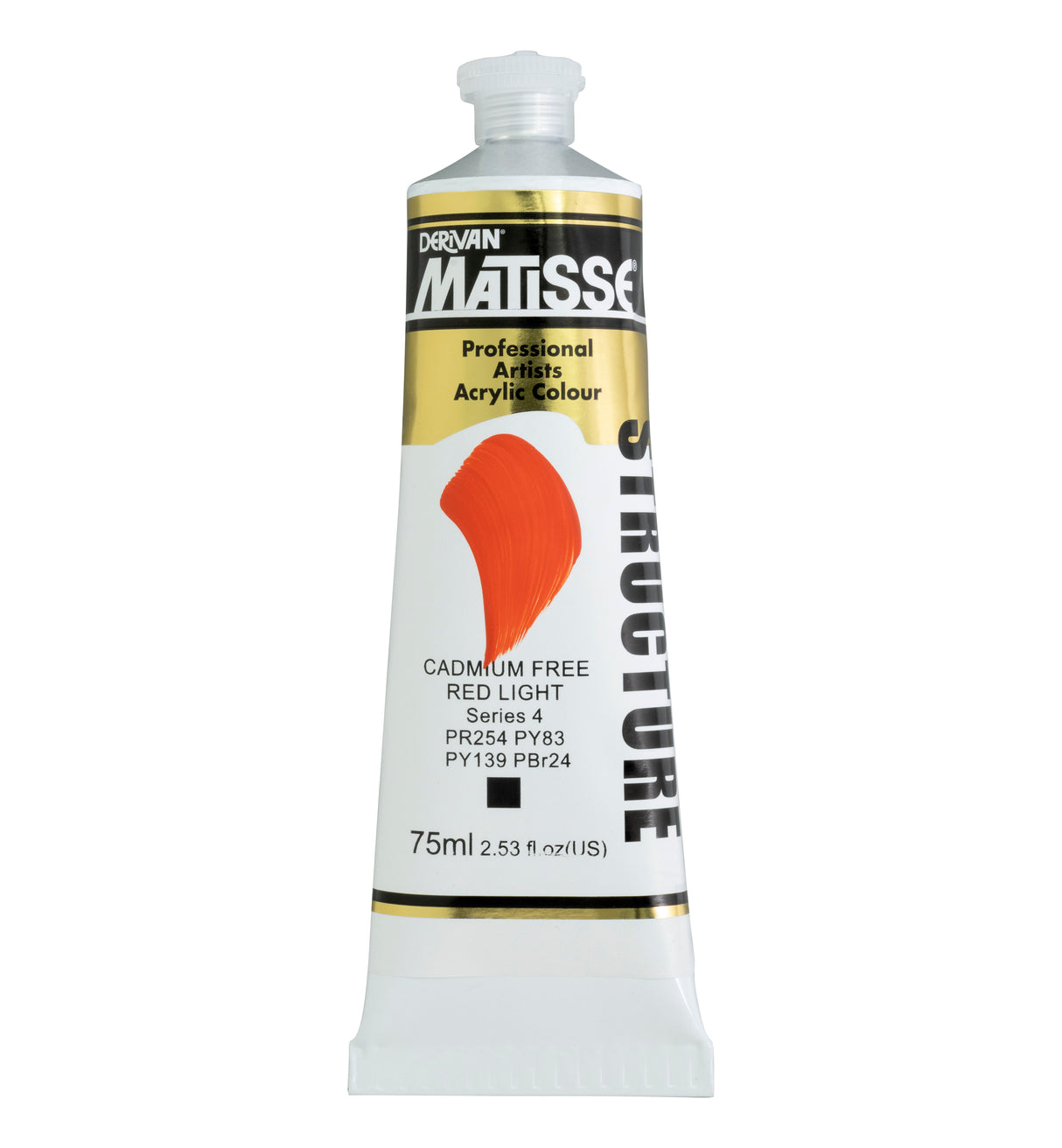 Matisse Structure Acrylic Paint 75ml Tube - Color - CADMIUM FREE RED LIGHT SERIES 4