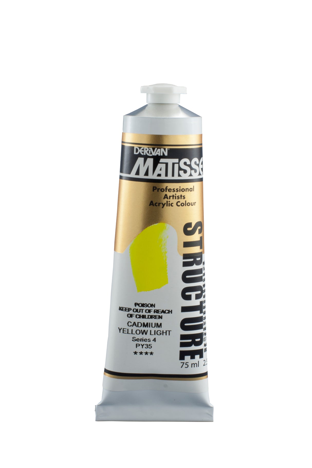 Matisse Structure Acrylic Paint 75ml Tube - Color - CADMIUM YELLOW LIGHT SERIES 4