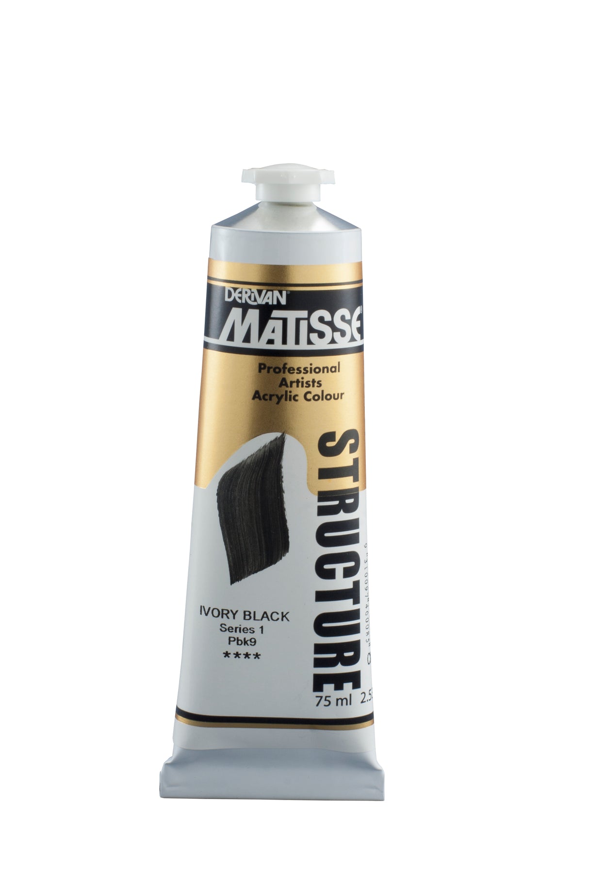 Matisse Structure Acrylic Paint 75ml Tube - Color - IVORY BLACK SERIES 1