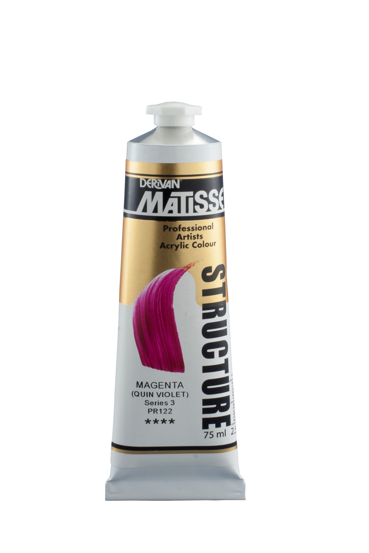 Matisse Structure Acrylic Paint 75ml Tube - Color - MAGENTA (QUIN VIOLET) SERIES 3