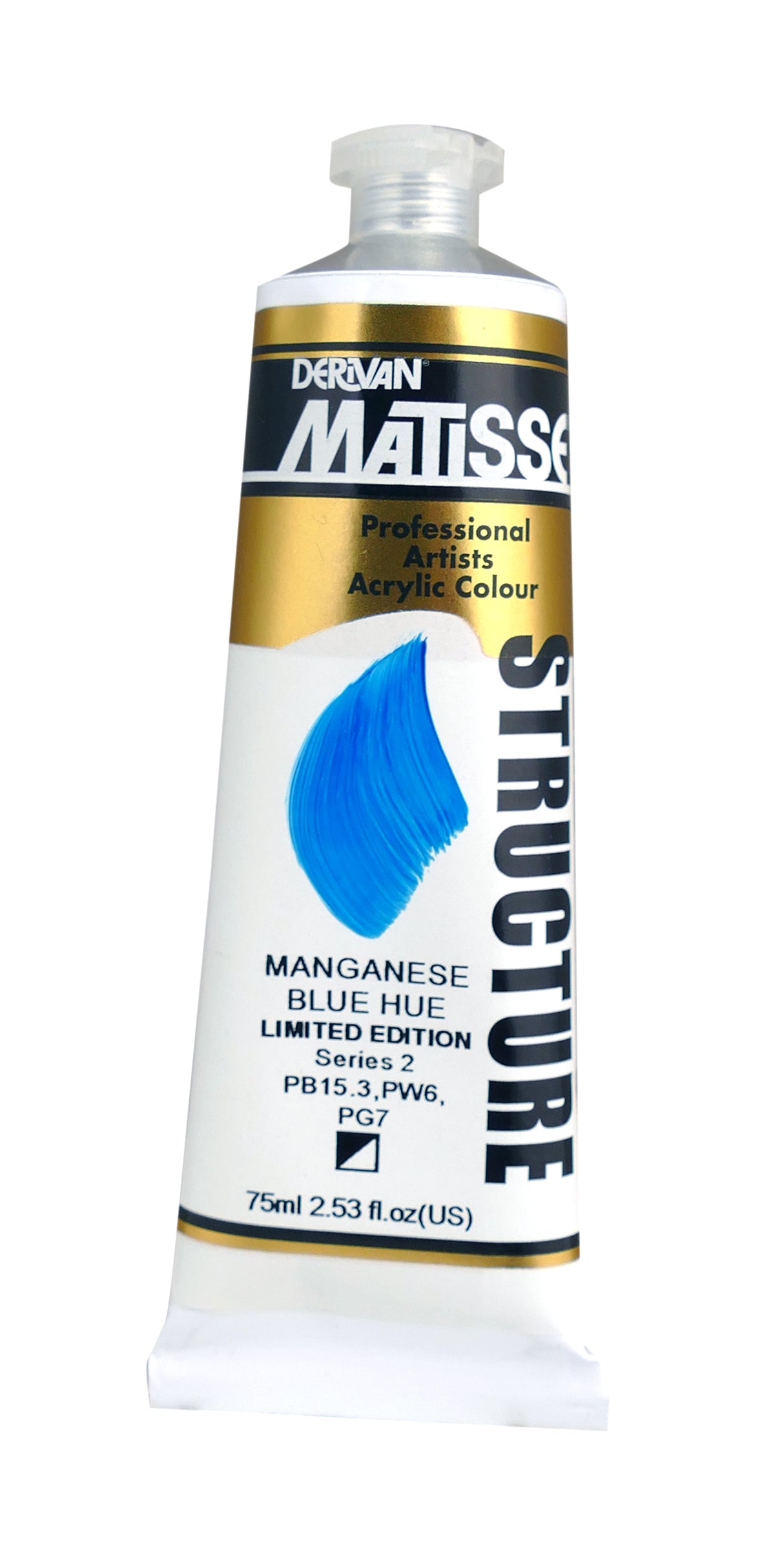 Matisse Structure Acrylic Paint 75ml Tube - Color - MANGANESE BLUE (HUE) SERIES 2