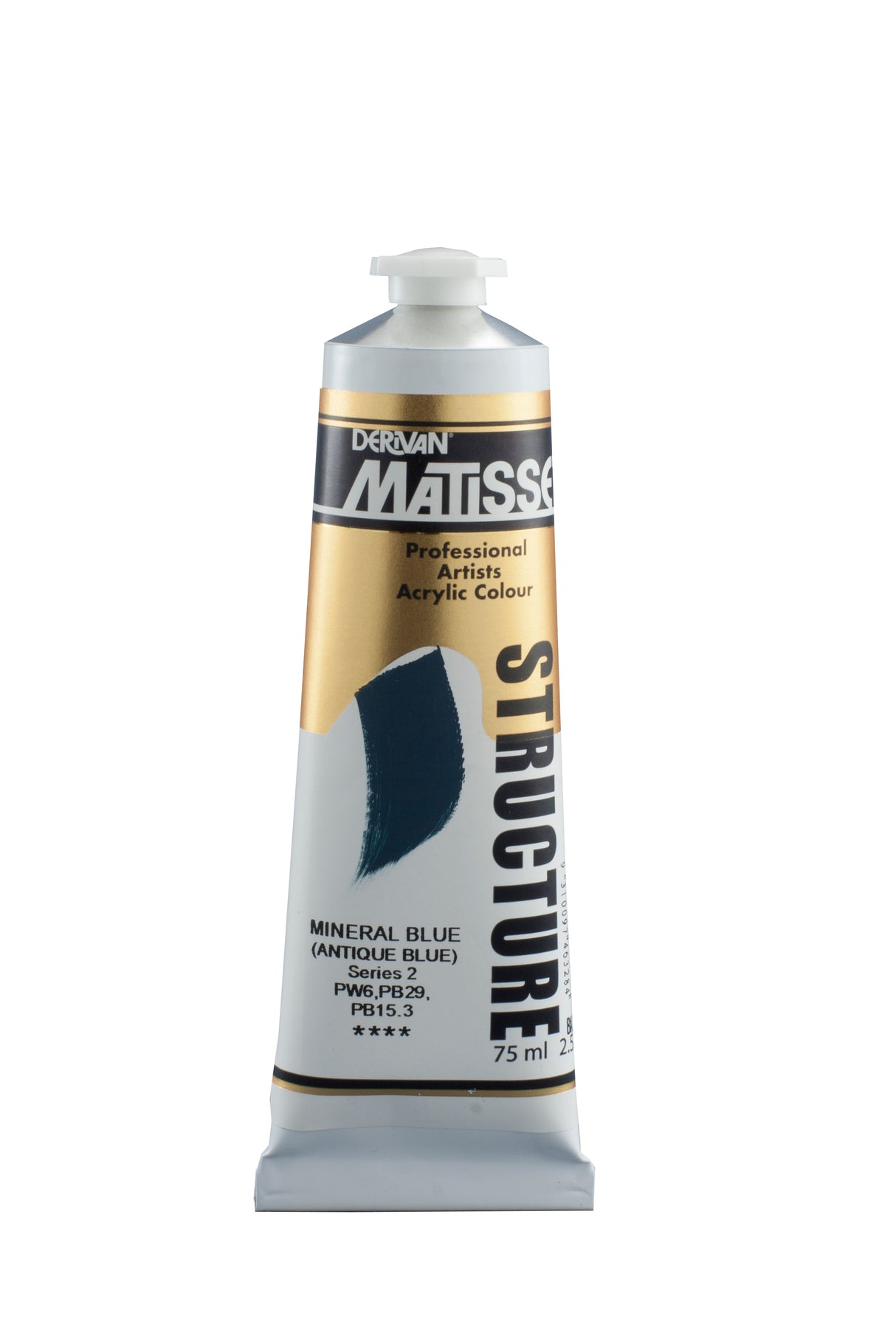 Matisse Structure Acrylic Paint 75ml Tube - Color - MINERAL BLUE (ANTIQUE BLUE) SERIES 2