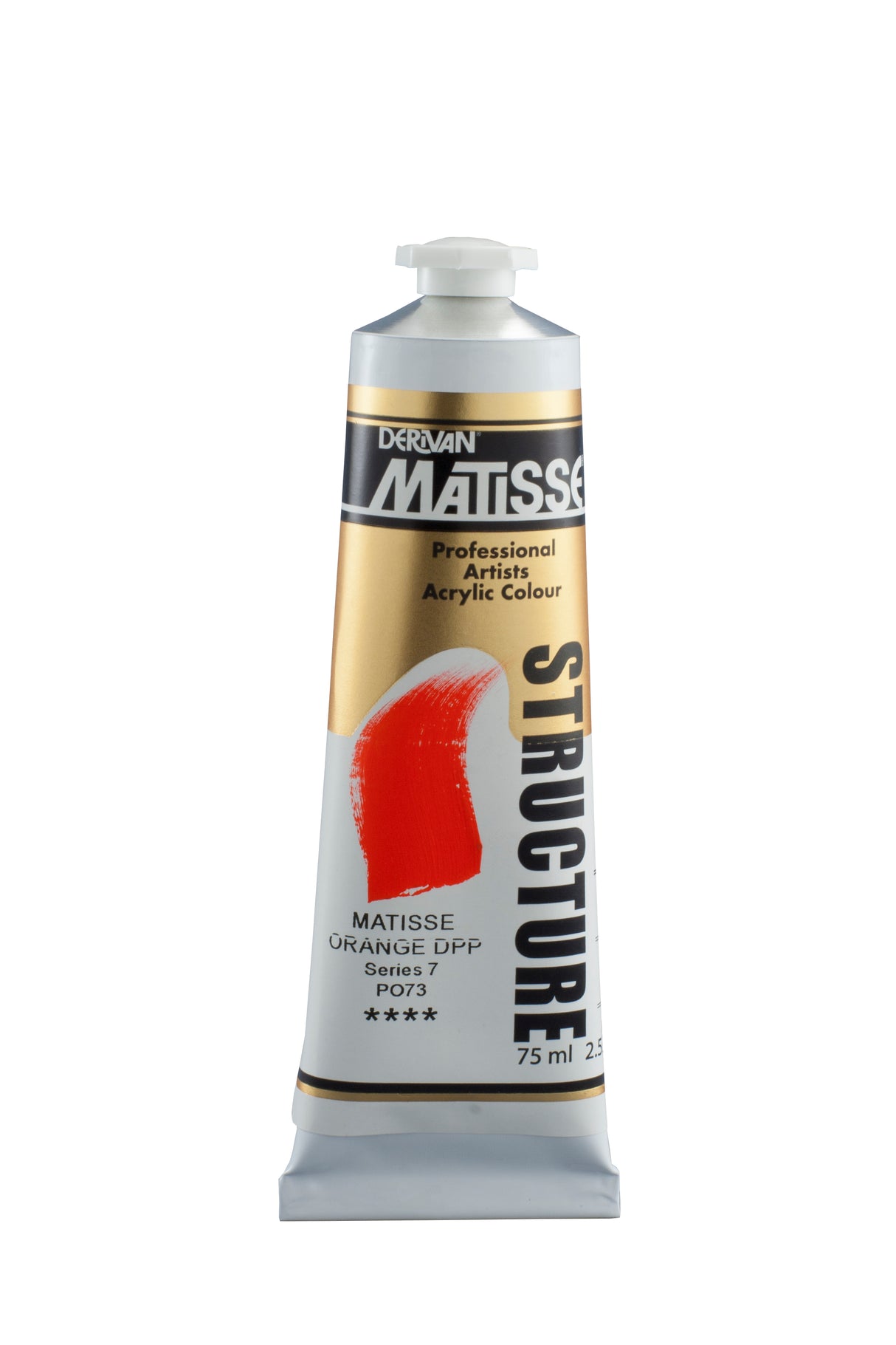 Matisse Structure Acrylic Paint 75ml Tube - Color - MATISSE ORANGE DEEP SERIES 7