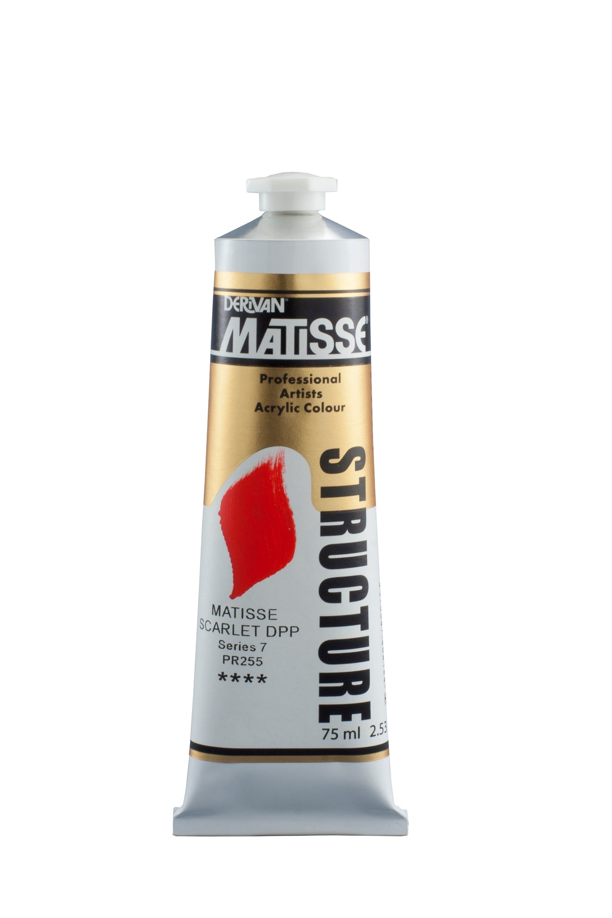 Matisse Structure Acrylic Paint 75ml Tube - Color - MATISSE SCARLET DEEP SERIES 7