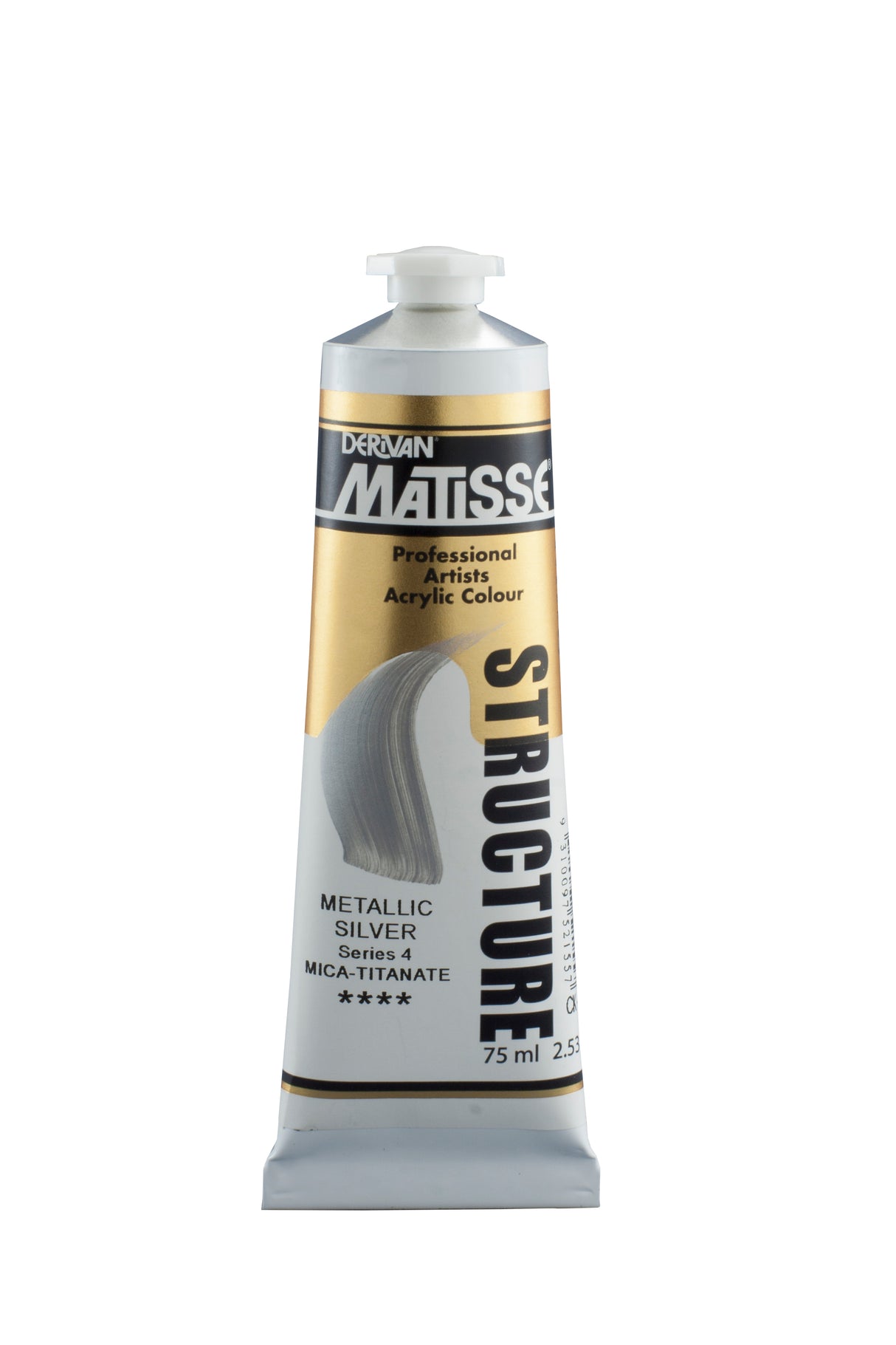 Matisse Structure Acrylic Paint 75ml Tube - Color - METALLIC SILVER SERIES 4