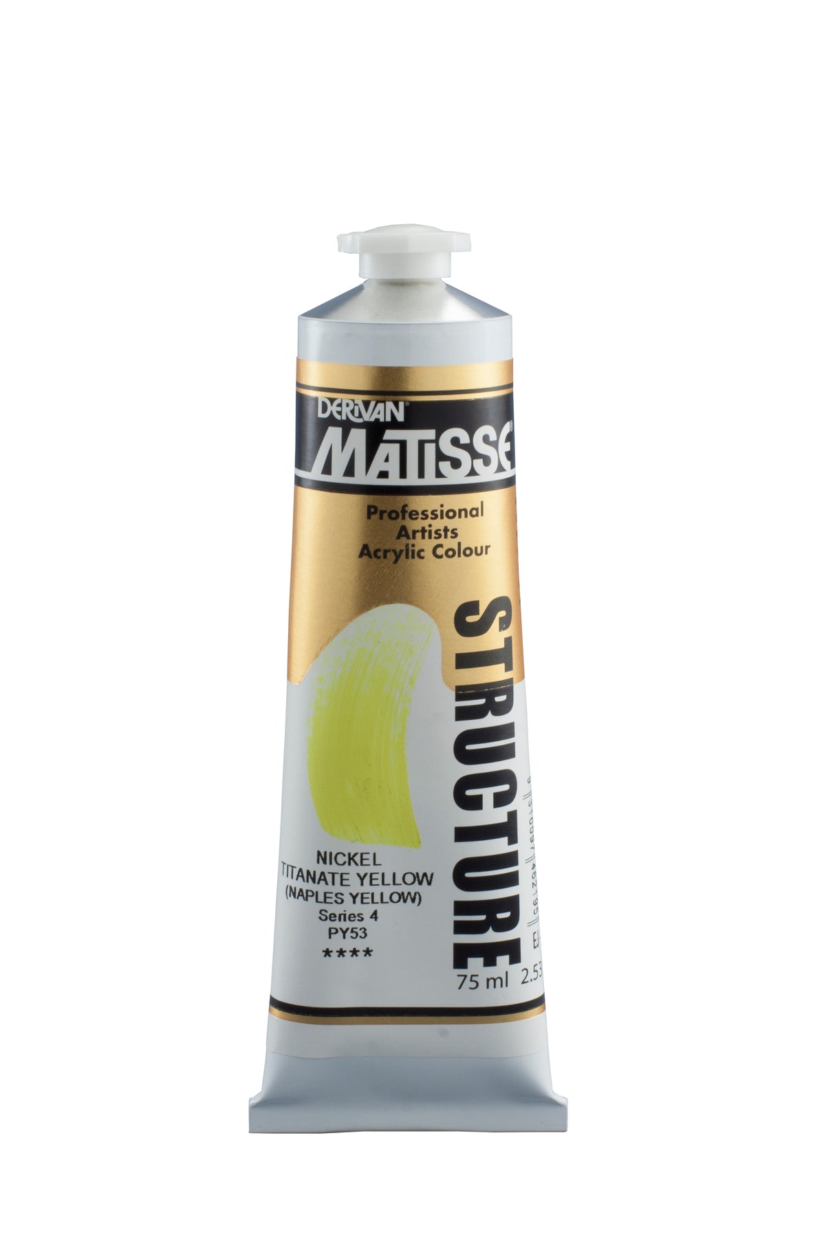 Matisse Structure Acrylic Paint 75ml Tube - Color - NICKEL TITANATE YELLOW SERIES 4