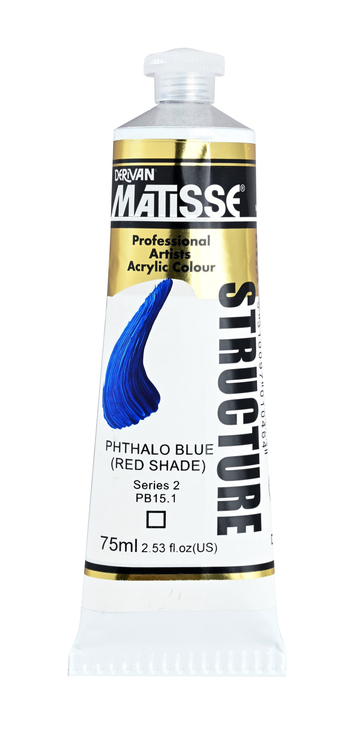 Matisse Structure Acrylic Paint 75ml Tube - Color - PHTHALO BLUE (RED SHADE) SERIES 2