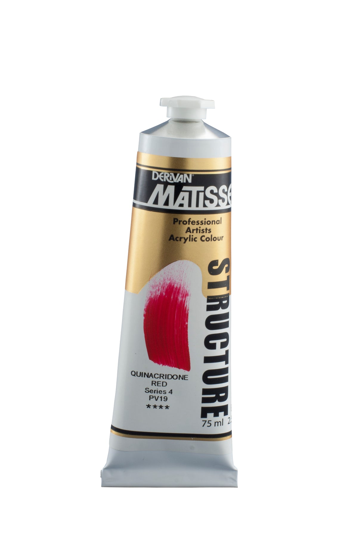 Matisse Structure Acrylic Paint 75ml Tube - Color - QUINACRIDONE RED SERIES 4