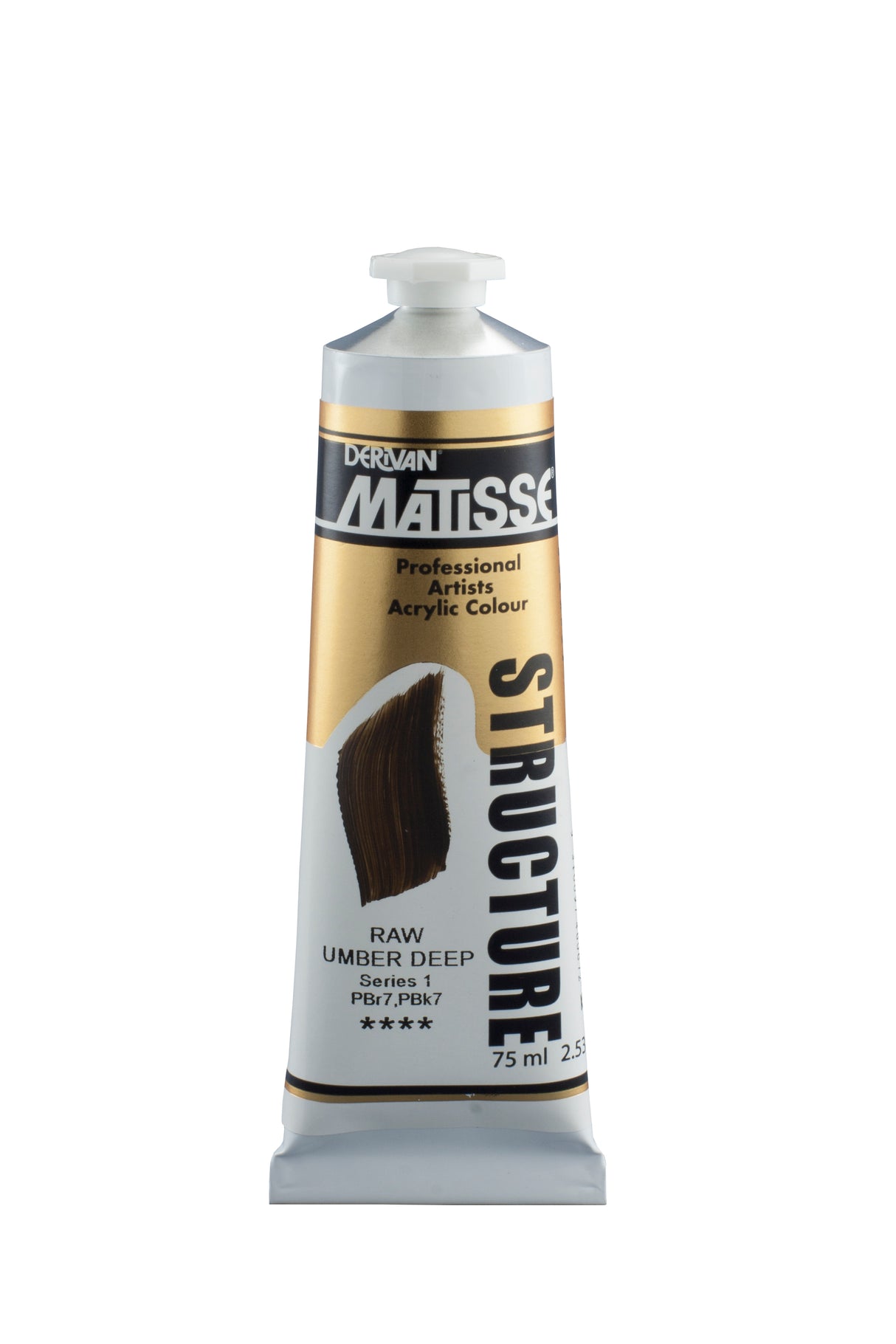 Matisse Structure Acrylic Paint 75ml Tube - Color - RAW UMBER DEEP SERIES 1