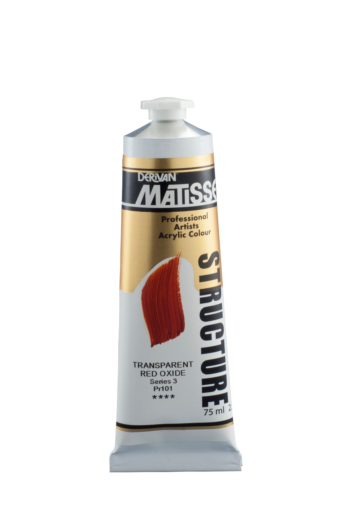 Matisse Structure Acrylic Paint 75ml Tube - Color - TRANSPARENT RED OXIDE SERIES 3