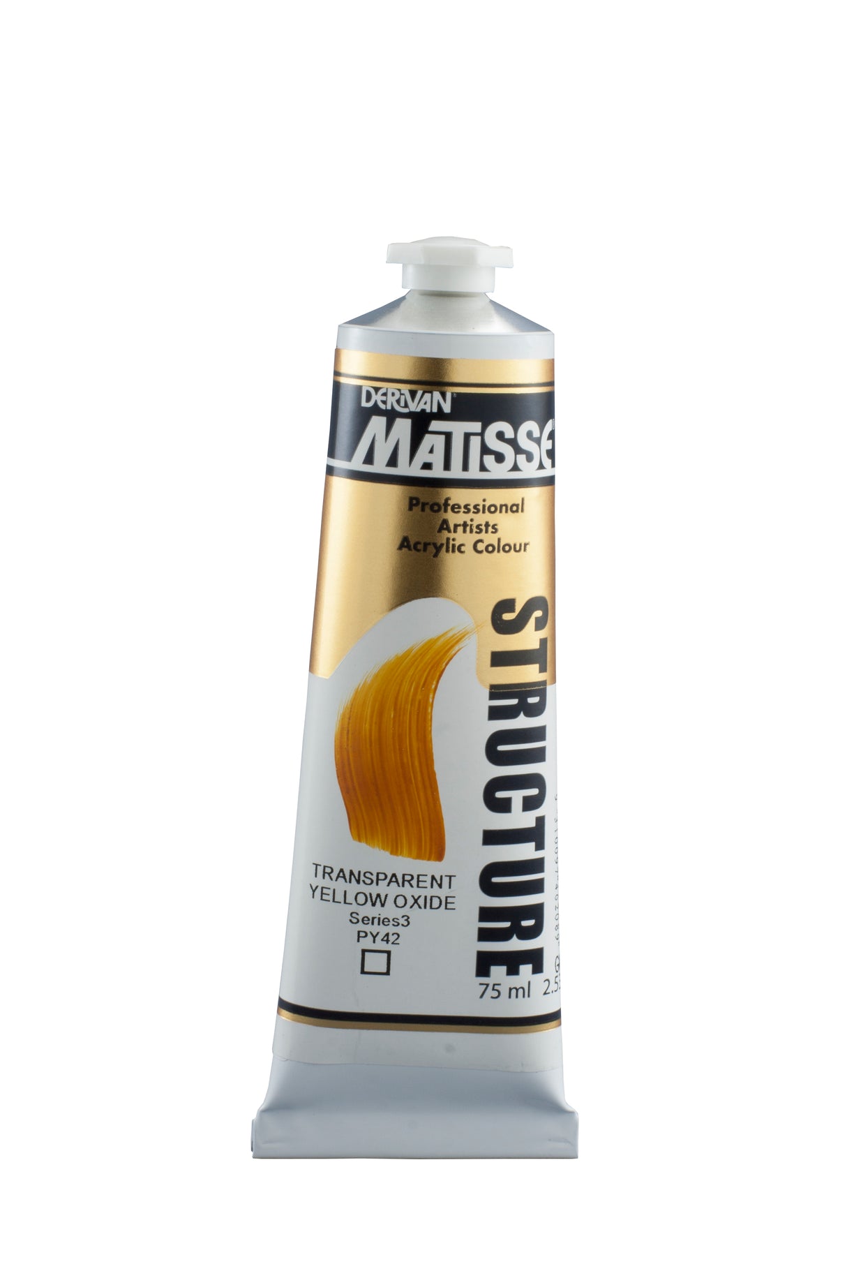 Matisse Structure Acrylic Paint 75ml Tube - Color - TRANSPARENT YELLOW OXIDE SERIES 3