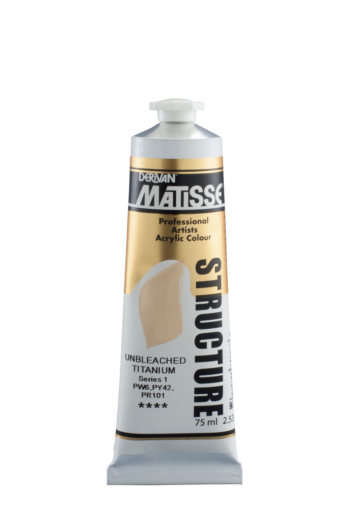 Matisse Structure Acrylic Paint 75ml Tube - Color - UNBLEACHED TITANIUM SERIES 1