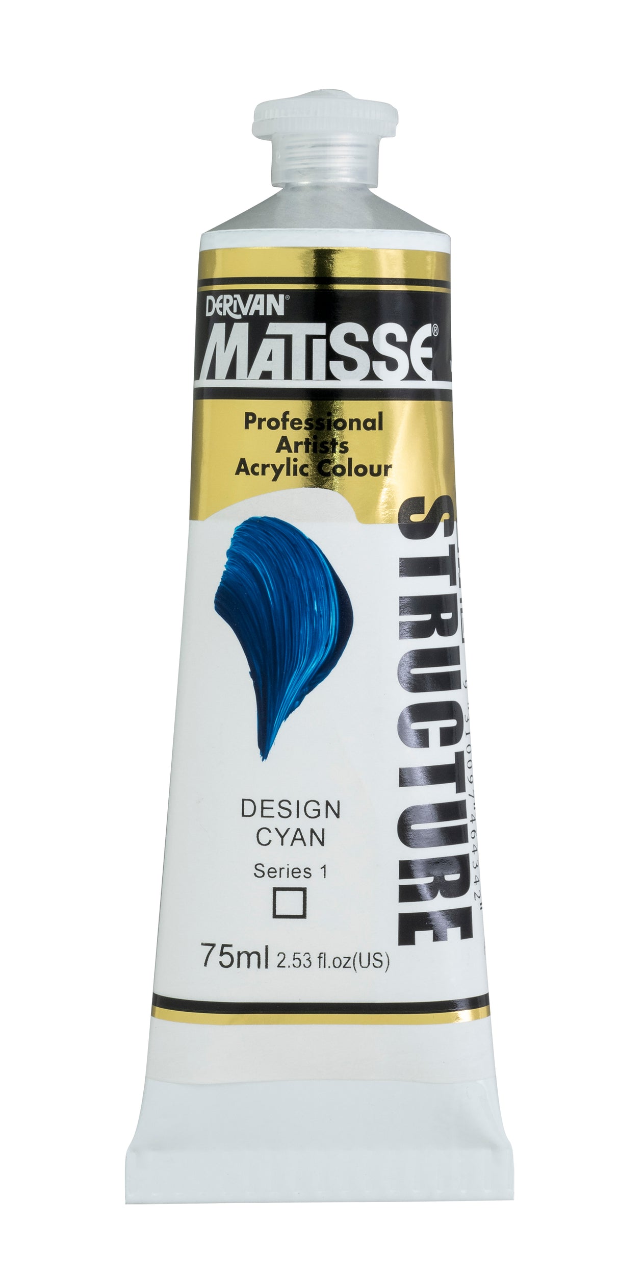 Matisse Structure Acrylic Paint 75ml Tube - Color - DESIGNERS CYAN SERIES 1